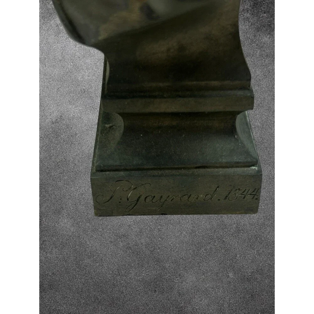 Paul Joseph Raymond Gayrard Brass Statue Signed 1844 5 X 8 Inches